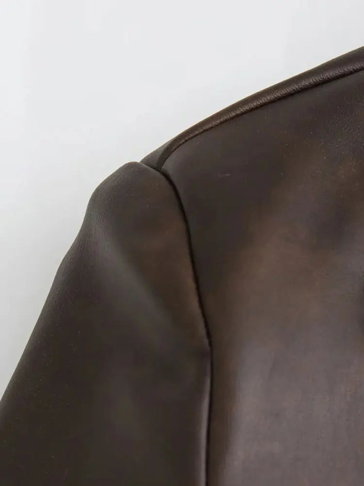 Long Leather Trench Coat