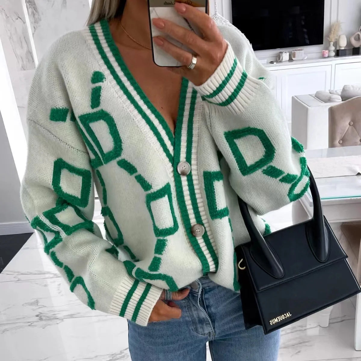 Knitted Cardigan Sweater